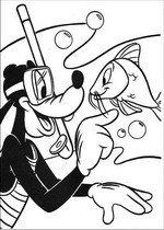 coloring page Mickey on safari
